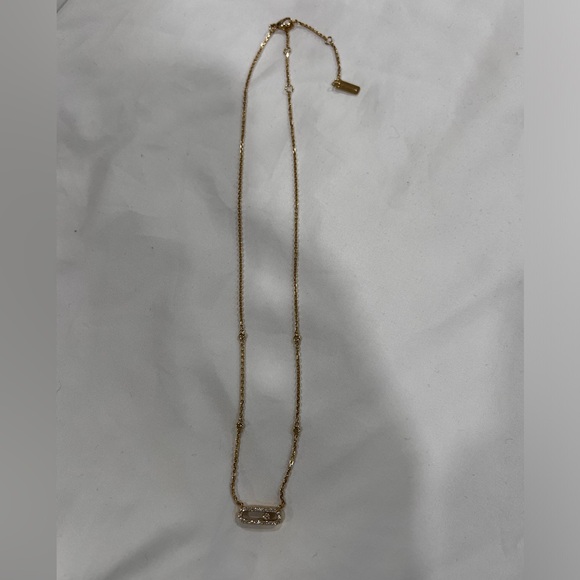 Brand New Messika Move Uno Pave Diamond Cage Necklace in Yellow Gold - Picture 3 of 8